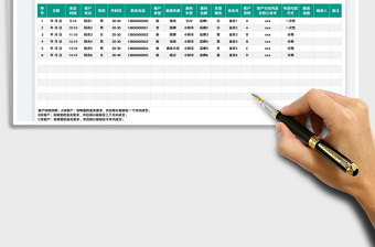 2025汽车销售客户意向登记表免费下载