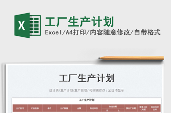 2025工厂生产计划免费下载