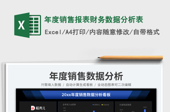 2025年度销售报表财务数据分析表免费下载