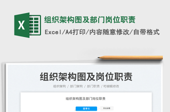 组织架构图及部门岗位职责exce表格