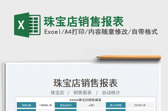 2025珠宝店销售报表免费下载