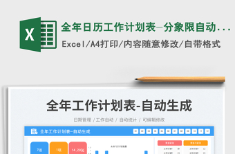 2025全年日历工作计划表-分象限自动生成免费下载