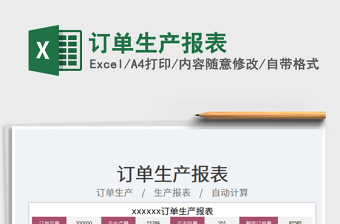 2025订单生产报表免费下载