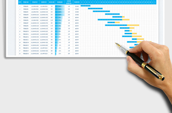 2025工程进度甘特图（自动）免费下载
