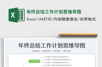 2025年终总结工作计划思维导图免费下载