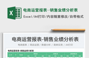 2025电商运营报表-销售业绩分析表免费下载