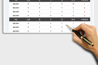 2025足球比赛积分计算表免费下载