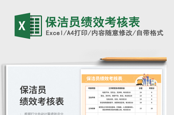 2025保洁员绩效考核表免费下载