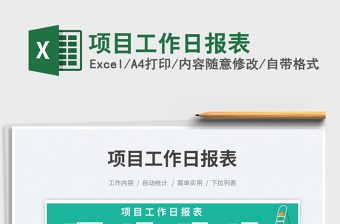 2025项目工作日报表免费下载