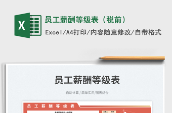 2025员工薪酬等级表（税前）免费下载