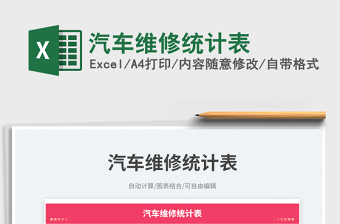 2025汽车维修统计表免费下载