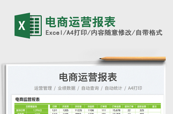 2025电商运营报表免费下载