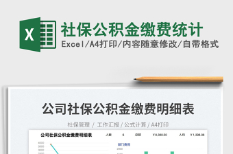 2025社保公积金缴费统计免费下载