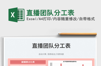 2025直播团队分工表免费下载