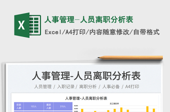 2025人事管理-人员离职分析表免费下载