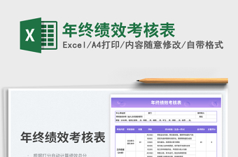 2025年终绩效考核表免费下载