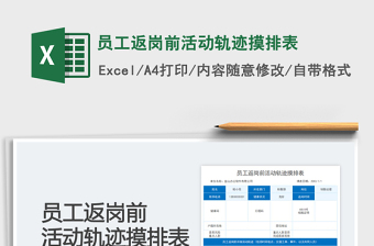 2025员工返岗前活动轨迹摸排表免费下载