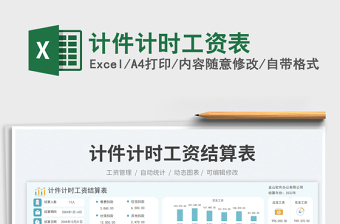 2025计件计时工资表免费下载