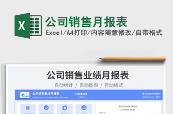 公司销售月报表exce表格