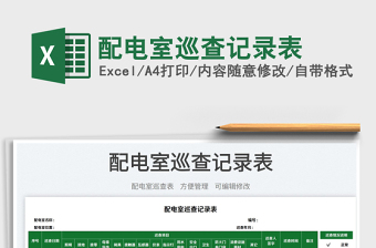 2025配电室巡查记录表免费下载