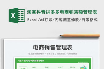 2025淘宝抖音拼多多电商销售额管理表免费下载