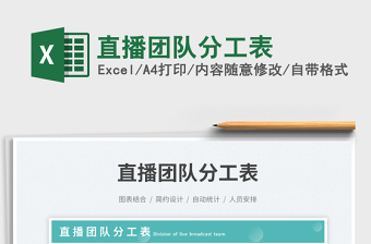 2025直播团队分工表免费下载