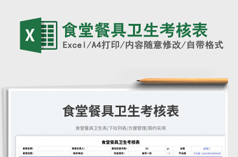 2025食堂餐具卫生考核表免费下载