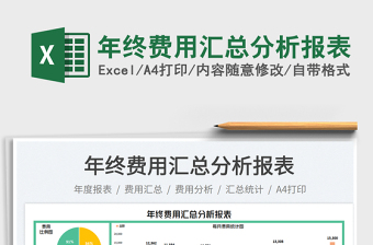 2025年终费用汇总分析报表免费下载