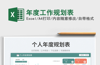 2025年度工作规划表免费下载