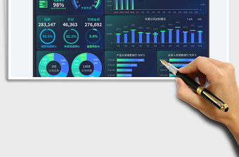 年度销售总结分析数据看板exce表格