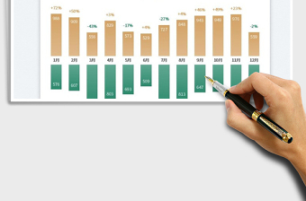 2025年度销售对比分析图免费下载