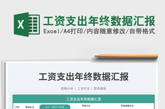 2025工资支出年终数据汇报免费下载