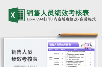 2025销售人员绩效考核表免费下载