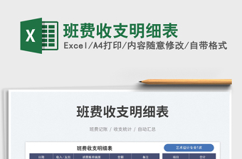 2025班费收支明细表免费下载