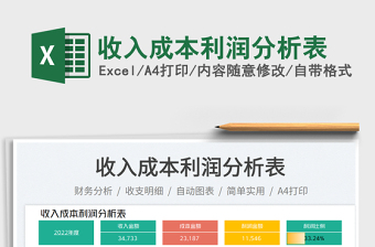 2025收入成本利润分析表免费下载