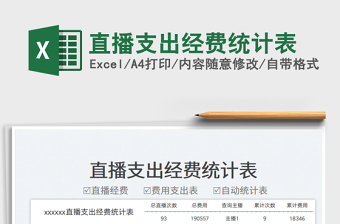 2025直播支出经费统计表免费下载