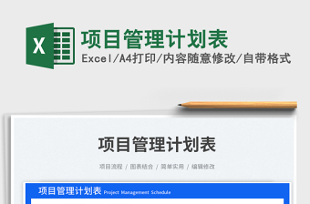 项目管理计划表excel表格