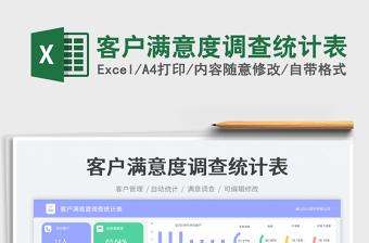 2025客户满意度调查统计表免费下载