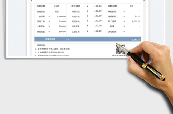 2025员工工资单免费下载