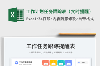 2025工作计划任务跟踪表（实时提醒）免费下载