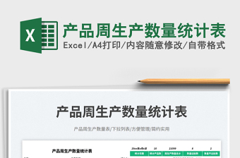 2025产品周生产数量统计表免费下载