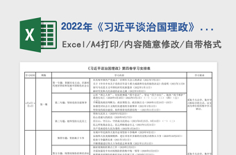 2024年《习近平谈治国理政》第四卷学习安排表免费下载