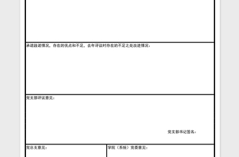 2025学年党员民主评议情况表