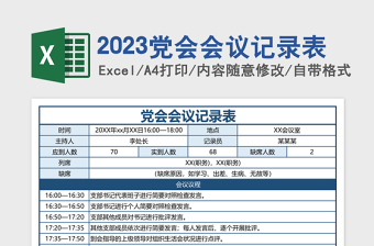 2025党会会议记录表