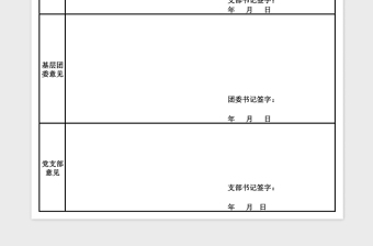 2025年大学推荐优秀团员作党的发展对象登记表