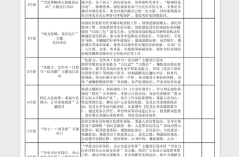 2024年党支部年度党建活动计划表格模板免费下载