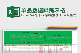 单品数据跟踪表格