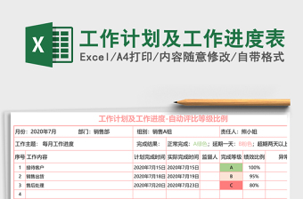 工作计划及工作进度表