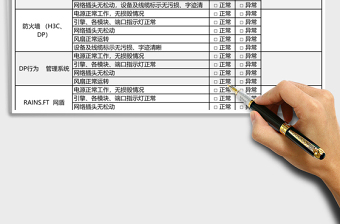 机房设备系统运行及维护记录表