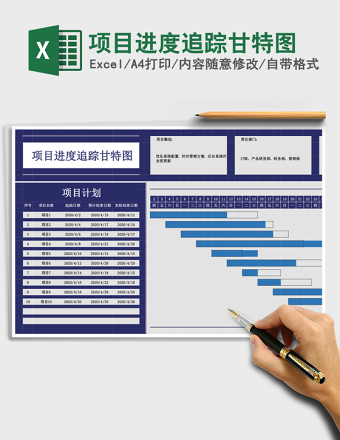 项目进度追踪甘特图